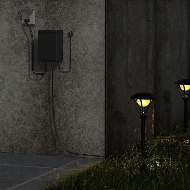 Alt view image 3 of 7 - Power Pack 200watt Low-Voltage Weatherproof Transformer with Photo Sensor for Low-Voltage Landscape Lighting