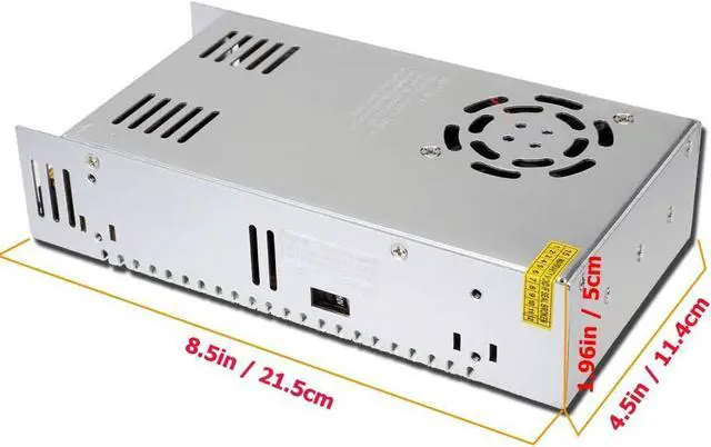 Alt view image 2 of 6 - JOYLIT 12V Power Supply 30A 360W, Universal Regulated Switching Transformer AC 110V/220V to DC 12 Volt 30Amp Adapter for LED Strip Lights, 3D Printer, CCTV Camera, Radio Project