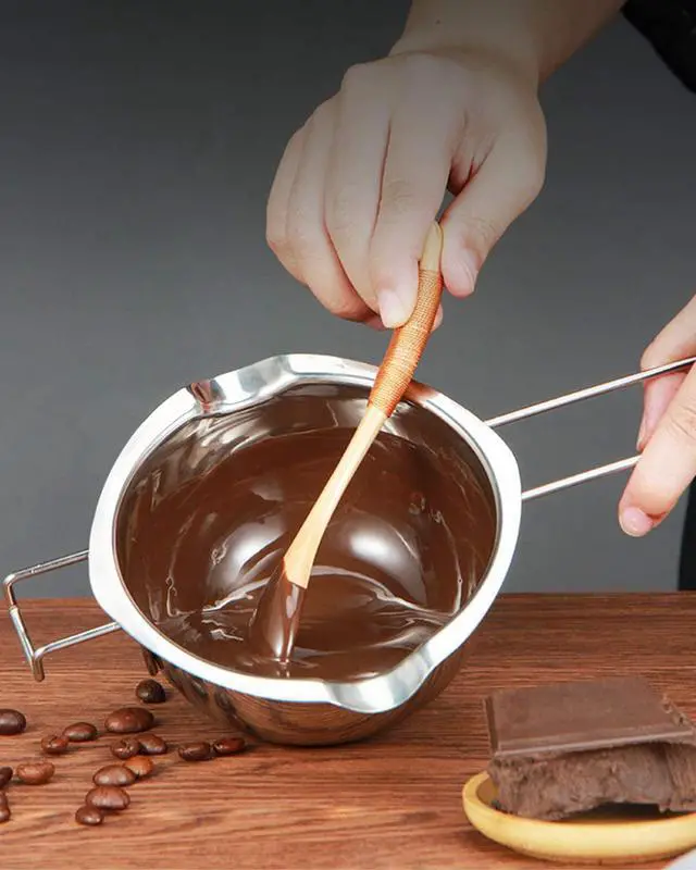 Alt view image 4 of 7 - Stainless Steel Double Boiler Pot for Melting Chocolate,Candle Making 480ML | Melting Pot for Candle,Soap Making 2 Cup Capacity