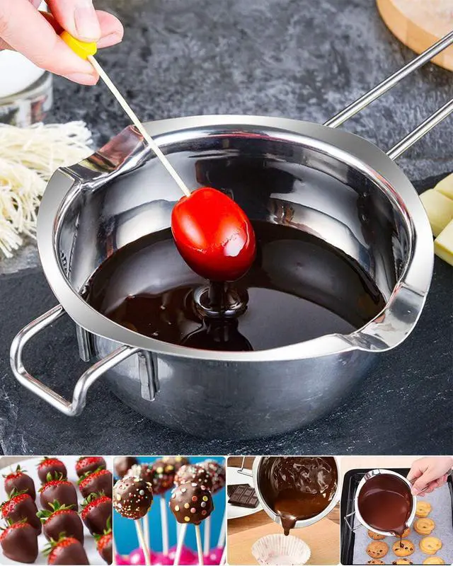 Alt view image 6 of 7 - Stainless Steel Double Boiler Pot for Melting Chocolate,Candle Making 480ML | Melting Pot for Candle,Soap Making 2 Cup Capacity