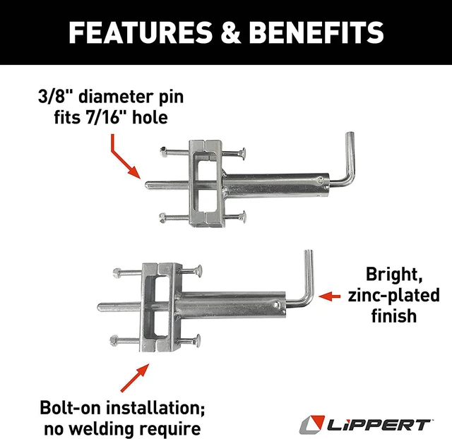 Alt view image 2 of 7 - Fifth Wheel Landing Gear Quick Release Pull Pin 308287, Silver