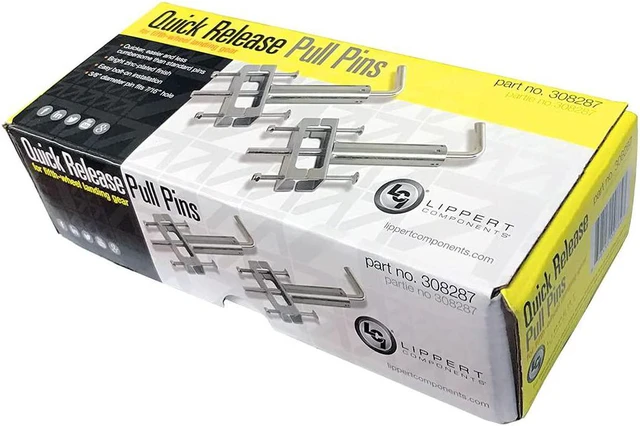 Alt view image 4 of 7 - Fifth Wheel Landing Gear Quick Release Pull Pin 308287, Silver