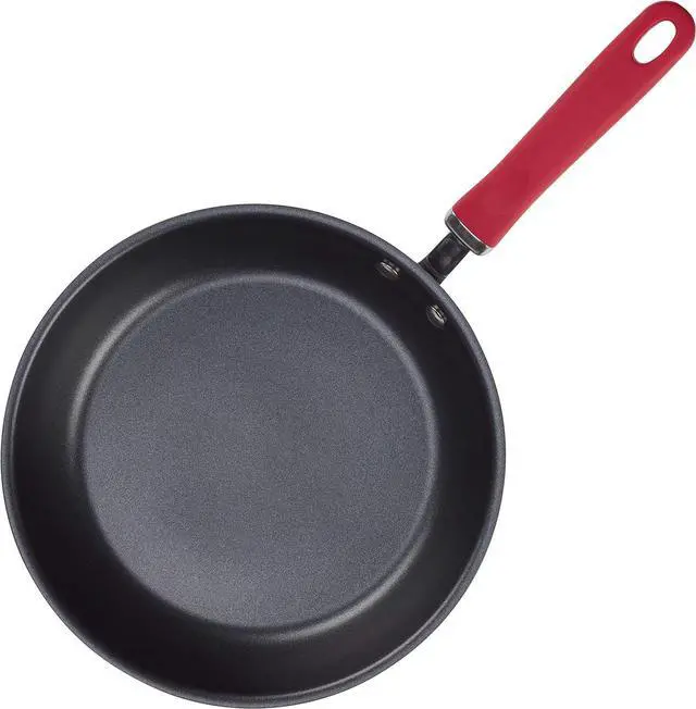 Alt view image 3 of 6 - Rachael Ray Create Delicious Deep Hard Anodized Nonstick Frying Pan Set / Skillet Set - 9.5 Inch and 11.75 Inch, Gray