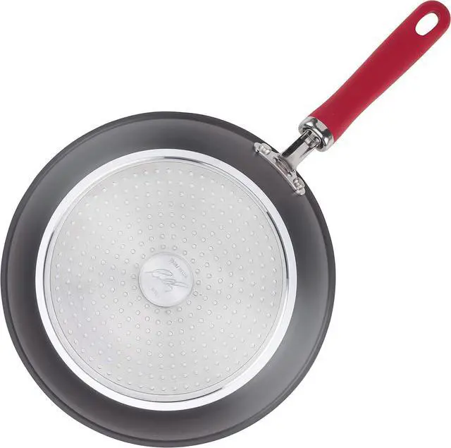 Alt view image 6 of 6 - Rachael Ray Create Delicious Deep Hard Anodized Nonstick Frying Pan Set / Skillet Set - 9.5 Inch and 11.75 Inch, Gray