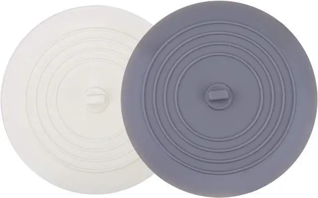 Main image of V-TOP Tub Stopper 2 Pack, 6 inches Large Silicone Drain Plug Hair Stopper Flat Suction Cover for Kitchen Gadgets Bathroom Accessories and Laundry