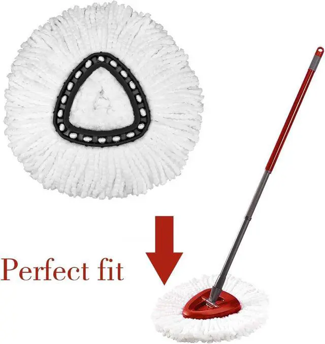 Alt view image 2 of 7 - Mop Heads Replacement for O-Ceda Easy Wrin Spin Mop, Microfiber Spin Mop Refills, Easy Cleaning Mop Head Replacement (8)