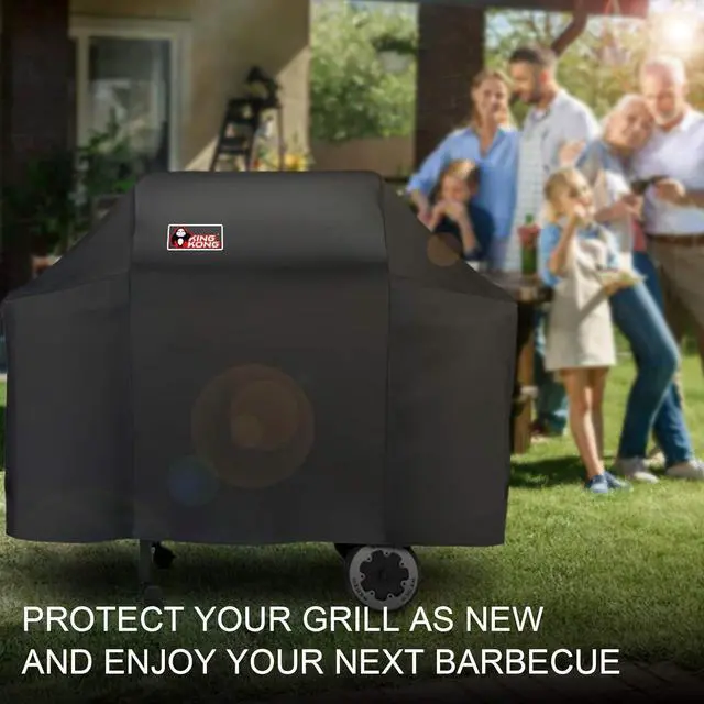 Alt view image 2 of 7 - 7573/7106 Cover for Weber Spirit 200 300 Series and Genesis Silver Gas Grill Brush Black