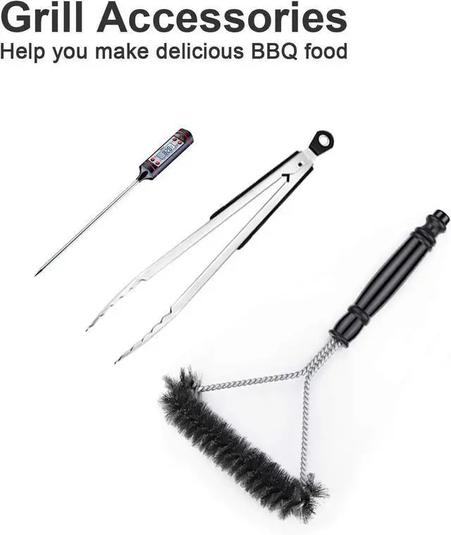 Alt view image 6 of 7 - 7573/7106 Cover for Weber Spirit 200 300 Series and Genesis Silver Gas Grill Brush Black