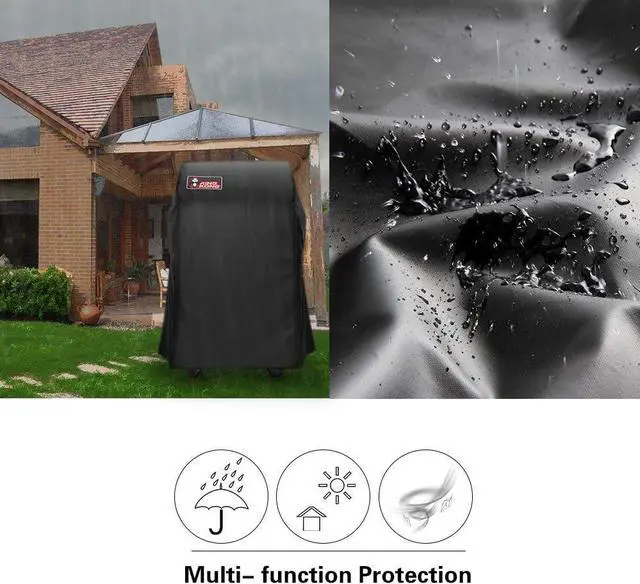 Alt view image 4 of 7 - 7105 Premium Cover for Weber 210 Series Gas Grills with Both Collapsed (Not Fit for Spirit II E-210) Black