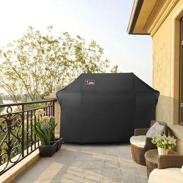 Alt view image 2 of 6 - 7109 Premium Grill Cover for Weber Summit 600-Series Gas Grills Including Grill Brush and Tongs