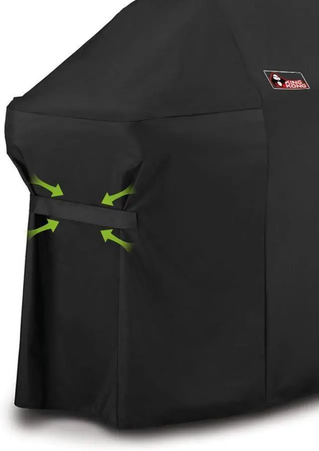 Alt view image 6 of 6 - 7109 Premium Grill Cover for Weber Summit 600-Series Gas Grills Including Grill Brush and Tongs