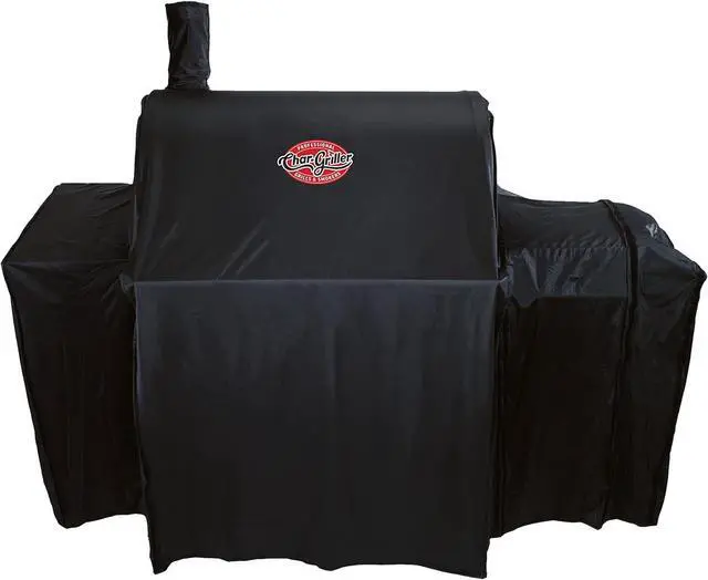 Alt view image 3 of 7 - ? Durable Polyester Grill and Smoker Cover with Waterproof Material PVC Lining and Extendable Design in Black 46L x 23W x 48.5H Model 5555