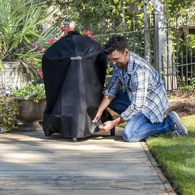 Alt view image 6 of 7 - Charbroil? Kettleman TRU-Infrared Charcoal Grill Cover - 8887233