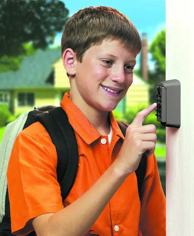 Alt view image 2 of 4 - AccessPoint 001170 KeySafe Original Slimline Push Button Combination Permanent Key Lock Box, 2-Key, Titanium Gray