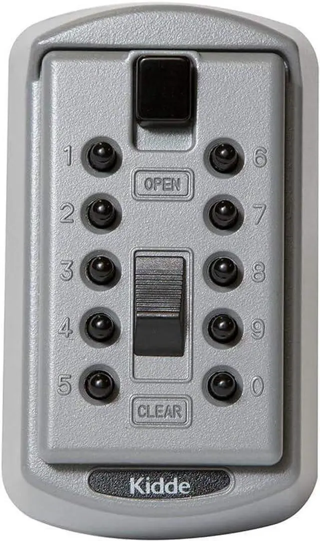 Main image of AccessPoint 001170 KeySafe Original Slimline Push Button Combination Permanent Key Lock Box, 2-Key, Titanium Gray