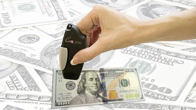 Alt view image 3 of 7 - Portable Counterfeit Bill Detector - Pocket Size Fake Money Detector Perfect for Small Businesses and Restaurants  Gives Reliable Protection Against Fraud