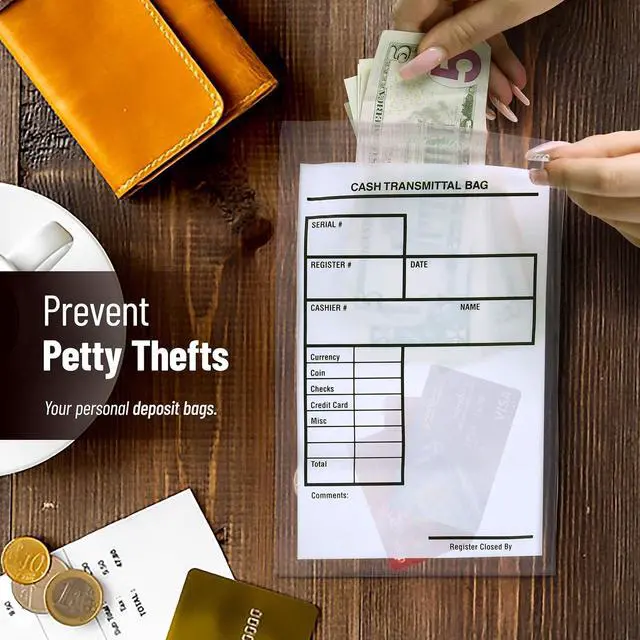 Alt view image 5 of 7 - Proof Bank Deposit Bags - Self-Adhesive Seal, Write-On Surface, 6"x9" Clear Plastic Cash Envelopes | Pack of 500