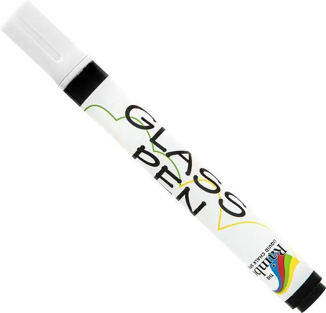 Main image of Glass Pen Window Marker: Liquid Chalk Pens for Glass (White, Fine Tip)
