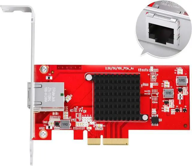 Main image of EDUP 10Gb Gigabit Ethernet PCI-E Network Controller Card with Heat Sink 1G/2.5G/5G/10Gbps RJ45 LAN Adapter PCI Express Converter Network Card for Desktop PC with Windows 10/8.1/8 /7