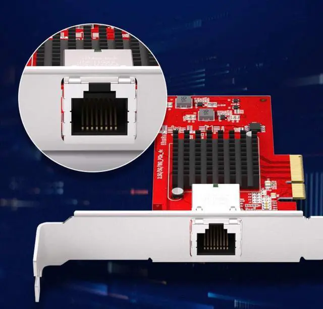 Alt view image 3 of 7 - EDUP 10Gb Gigabit Ethernet PCI-E Network Controller Card with Heat Sink 1G/2.5G/5G/10Gbps RJ45 LAN Adapter PCI Express Converter Network Card for Desktop PC with Windows 10/8.1/8 /7