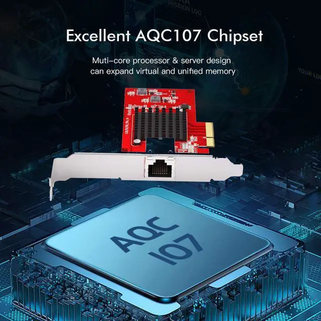 Alt view image 5 of 7 - EDUP 10Gb Gigabit Ethernet PCI-E Network Controller Card with Heat Sink 1G/2.5G/5G/10Gbps RJ45 LAN Adapter PCI Express Converter Network Card for Desktop PC with Windows 10/8.1/8 /7