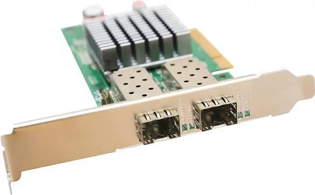 Alt view image 3 of 6 - 2 Port SFP+ 10 Gigabit Pci-E X8 NIC Network Card Intel Chipset