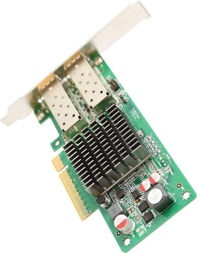 Alt view image 4 of 6 - 2 Port SFP+ 10 Gigabit Pci-E X8 NIC Network Card Intel Chipset