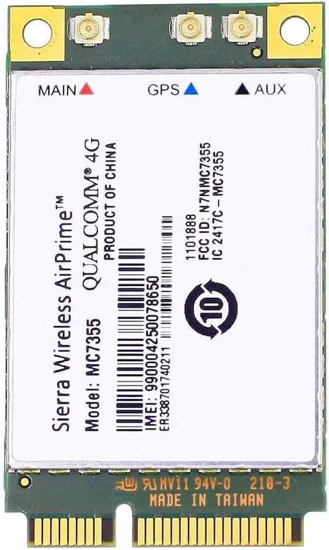 Alt view image 4 of 4 - MC7355 3G 4G LTE/HSPA+ GPS 100Mbps Module Mini PCI-E WWAN Card Unlocked (MC7355) for AT&T