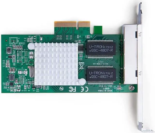 Alt view image 3 of 7 - 1.25G Gigabit Network Card (NIC) with Intel I350-AM4 Controller - 10/100/1000Mbps PCI Express Network Adapter Compatible for I350-T4, Quad RJ45 Ports, PCI-E 2.1 X4
