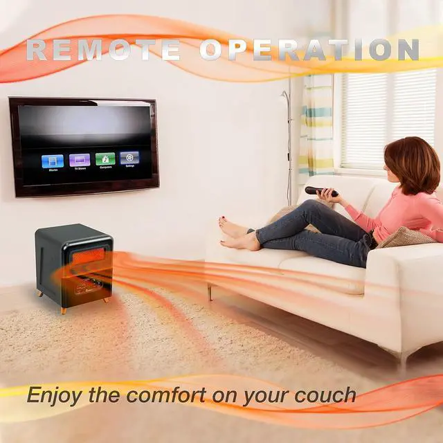 Alt view image 7 of 7 - DR-978 Infrared Space Heater, Hybrid, Black