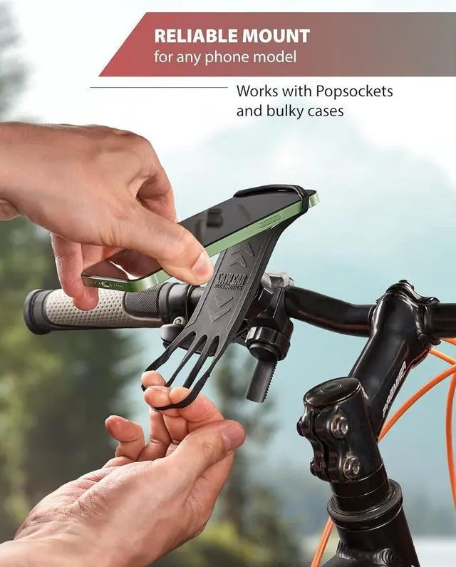 Alt view image 2 of 6 - New 2024 Motorcycle & Bicycle Phone Mount - The Most Secure & Reliable Bike Phone Holder for iPhone, Samsung or Any Smartphone. Stress-Resistant and Highly Adjustable. +100 to Safeness & Comfort