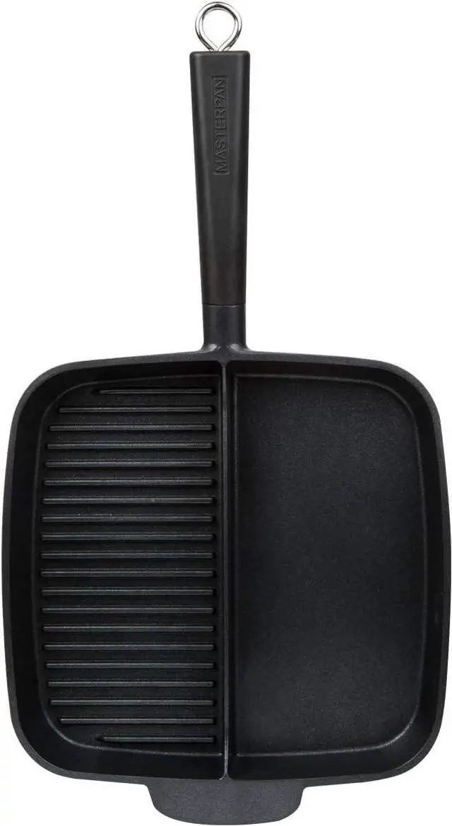 Alt view image 2 of 3 - Non-Stick Cast Aluminium Meal Skillet, 11" (2 Section), Black