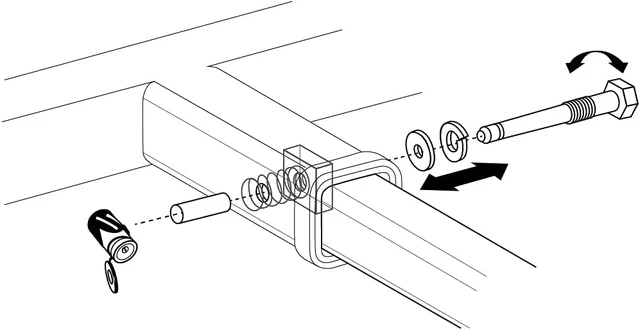Alt view image 5 of 5 - (SHP2040-XL) Keyless Press-on Locking Silent Hitch Pin for 2.5in Hitches