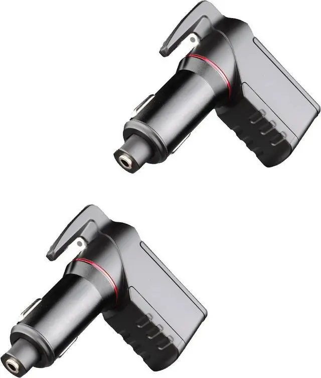 Main image of Stinger Car Emergency Tool, Spring-Loaded Window Breaker, Car Safety Hammer, Seatbelt Cutter and Window Glass breaker, Car Escape Tool, USB Car Charger, 2 USB Ports Max 2.4A (2 pcs Black Combo)