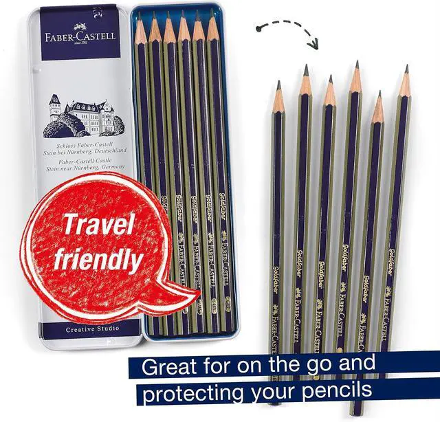 Alt view image 6 of 6 - Graphite Sketch Pencil Set - 6 Graphite Pencils (2H, HB, B, 2B, 4B, 6B), Drawing Pencils and Sketching Supplies