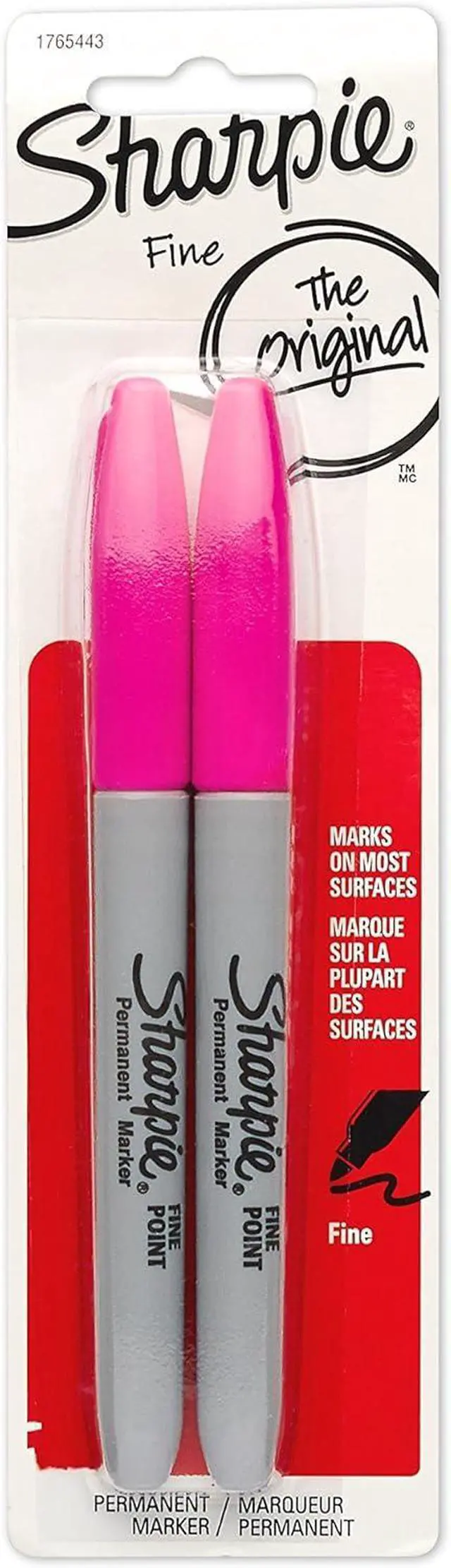 Main image of Sharpie Permanent Markers, Fine Point, Magenta, 2-Pack (1765443)