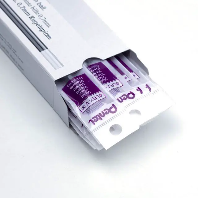 Alt view image 2 of 4 - Pentel Refill Ink for EnerGel Liquid Gel Pen, (0.7mm), Metal Tip, Violet Ink, Box of 12 (LR7-V)