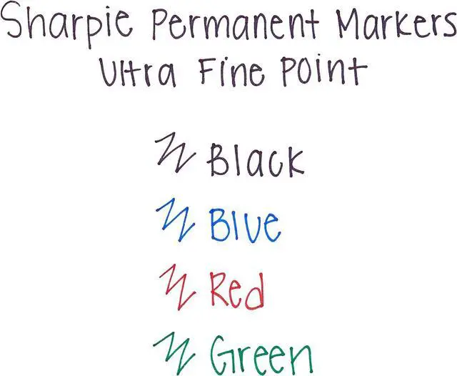 Alt view image 4 of 7 - Sharpie 37675PP Permanent Markers, Ultra Fine Point, Assorted Colors, 5 Count