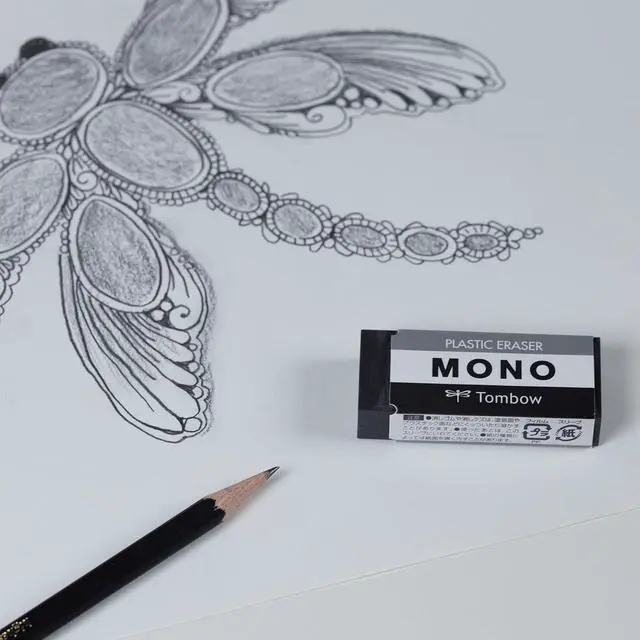 Alt view image 5 of 5 - Tombow 57329 MONO Black Eraser, Medium. Cleanly Removes Marks Without Damaging Paper