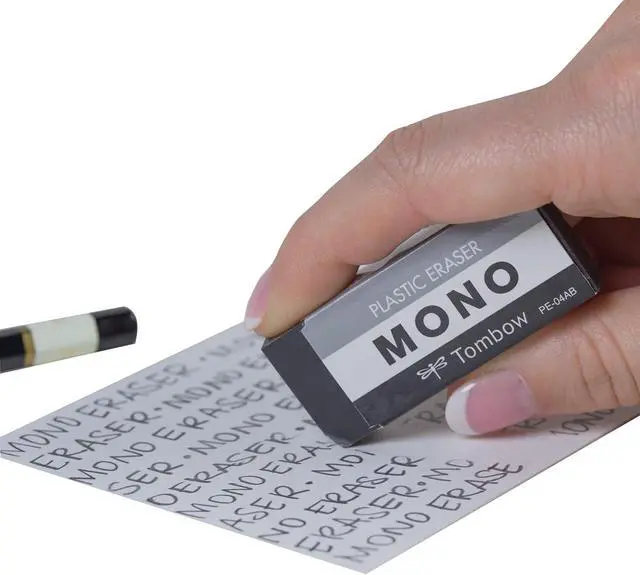 Alt view image 2 of 5 - Tombow 57329 MONO Black Eraser, Medium. Cleanly Removes Marks Without Damaging Paper