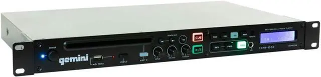 Alt view image 5 of 7 - Gemini Sound CDMP-1500 19 Inch Professional/Home Anti Shock Audio Rackmount Single Disc Drive Mountable CD MP3 USB Media Music Player System Input with Remote, Welcome to consult
