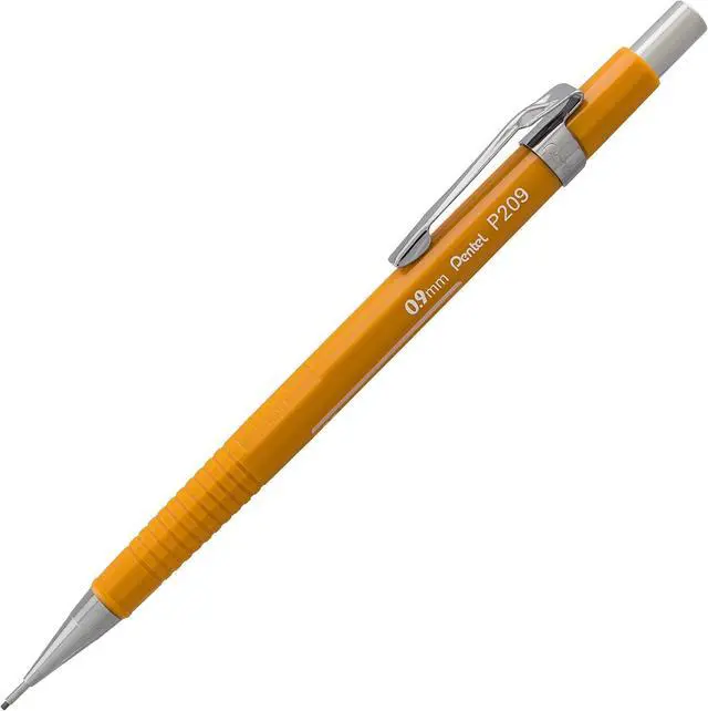 Alt view image 2 of 7 - Pentel Sharp Mechanical Pencil, (0.9mm), Bold Line, Yellow Barrel, Pack of 2 (P209BP2-K6)