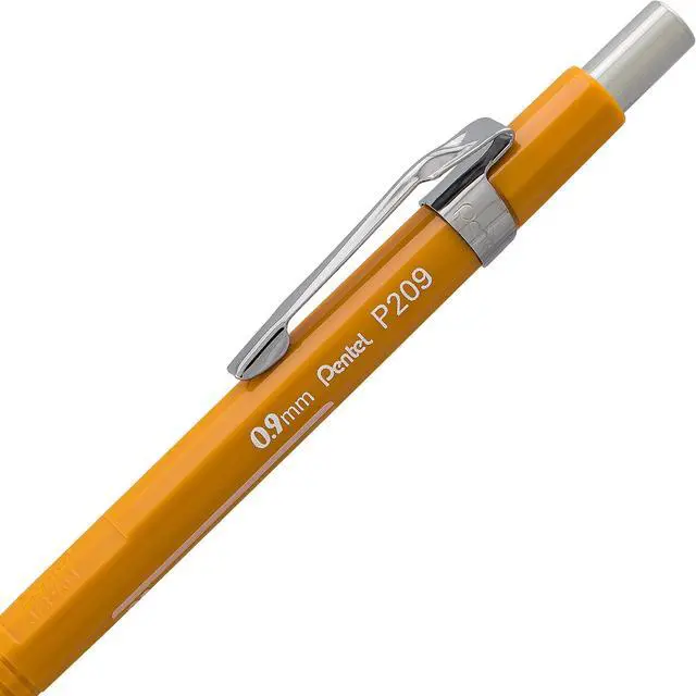 Alt view image 3 of 7 - Pentel Sharp Mechanical Pencil, (0.9mm), Bold Line, Yellow Barrel, Pack of 2 (P209BP2-K6)