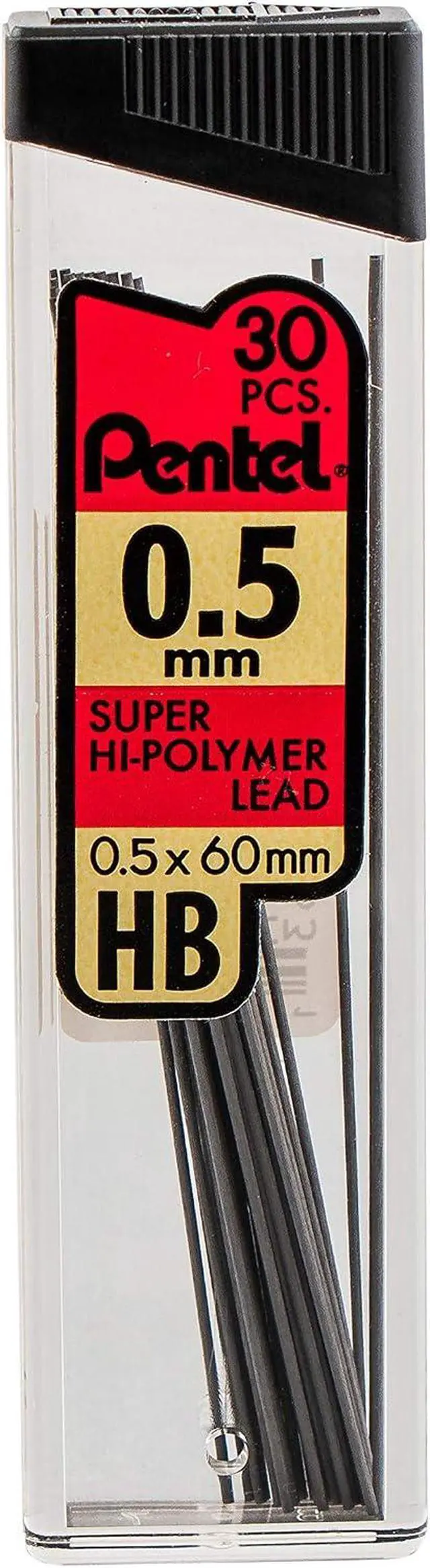 Alt view image 2 of 4 - Pentel Super Hi-Polymer Refills, 0.5 mm Fine, HB, 180 Pieces of Lead (C25BPHB6)