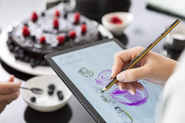 Alt view image 5 of 7 - Noris Digital Stylus Pen for Touchscreens: No Charging or Batteries Real Pencil Feel & Grip Works with Galaxy Tab Kindle Scribe Remarkable & More with Replacement Nibs & Tool