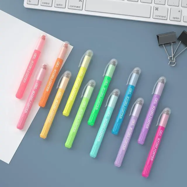 Alt view image 7 of 7 - feela 12 Colors Bible Gel Highlighters, Gel Highlighter Markers Study Kit, Good For Highlighting Journal School Office