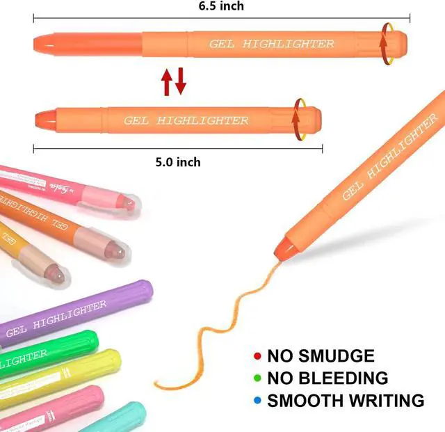 Alt view image 2 of 7 - feela 12 Colors Bible Gel Highlighters, Gel Highlighter Markers Study Kit, Good For Highlighting Journal School Office