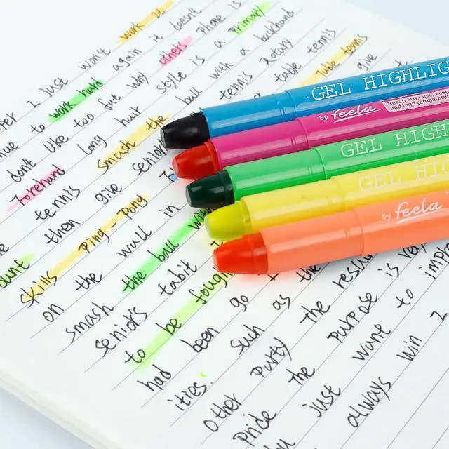 Alt view image 4 of 7 - feela 12 Colors Bible Gel Highlighters, Gel Highlighter Markers Study Kit, Good For Highlighting Journal School Office