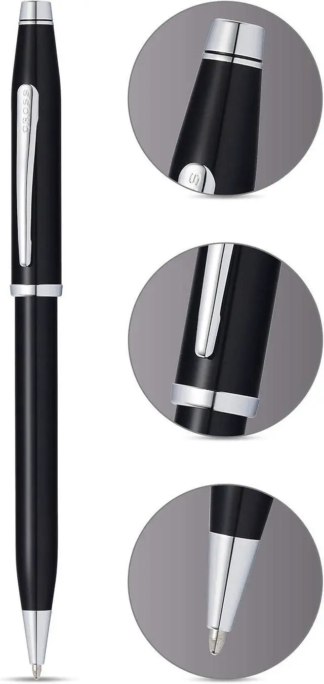 Alt view image 2 of 7 - Cross Century II Refillable Ballpoint Pen, Medium Ballpen, Includes Luxury Gift Box - Black Lacquer