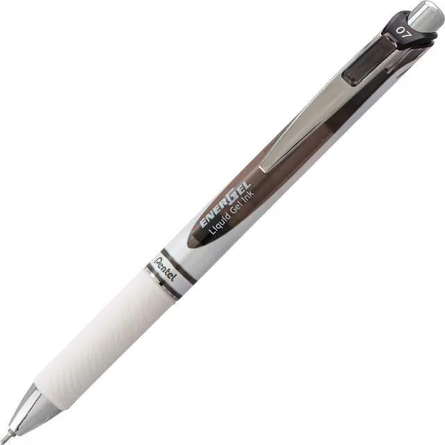 Alt view image 2 of 7 - Pentel EnerGel Pearl RTX Retractable Liquid Gel Pen, (0.7mm), Medium Line, Needle Tip, Black Ink, Pack of 2 (BLN77WBP2A)